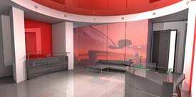 Sketches of office for "Autoinvest" company