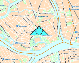 Our location on the city map